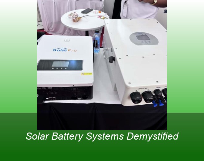 Solar Battery Systems Demystified